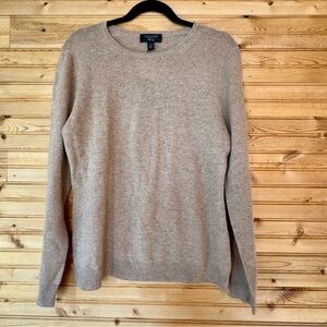 Charter Club Cashmere Sweater Praline Women’s Sz Large Luxury Minimalist Scandi